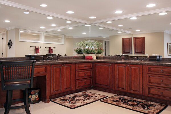 Retro mahogany kitchen