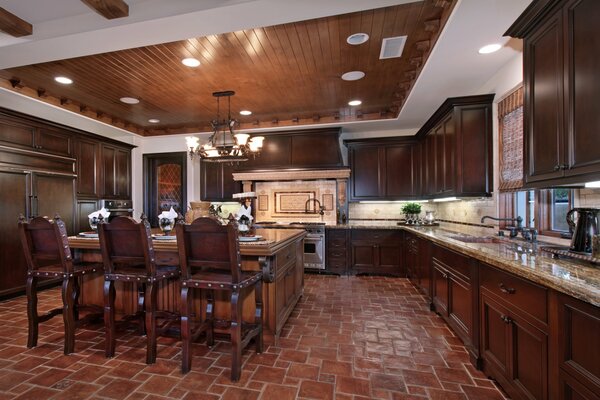 Photo of a large spacious kitchen