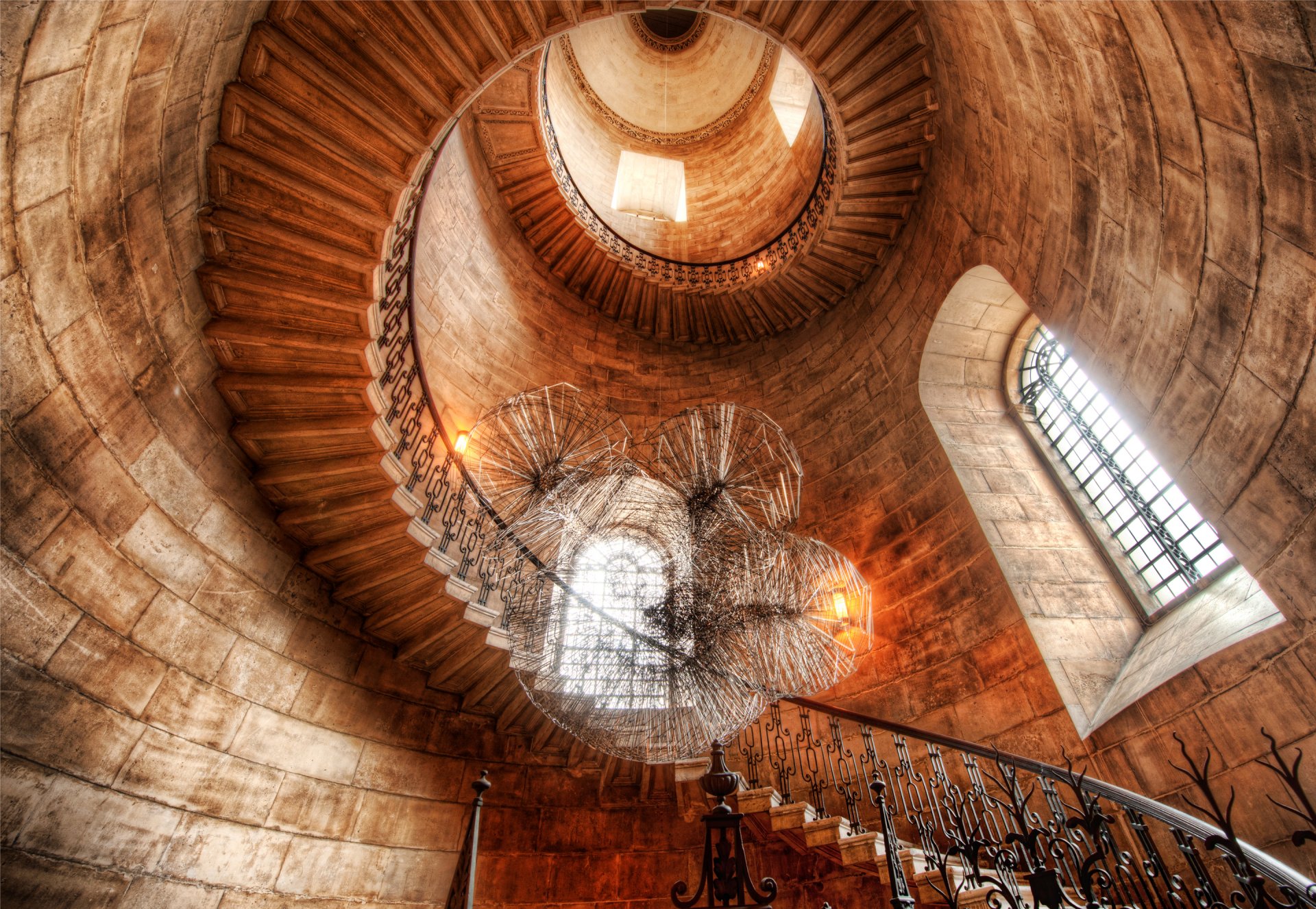 turm treppe fenster schloss spirale