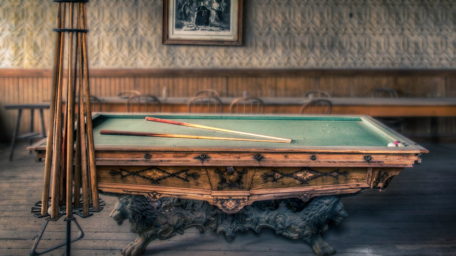 billard piscine vieux vintage