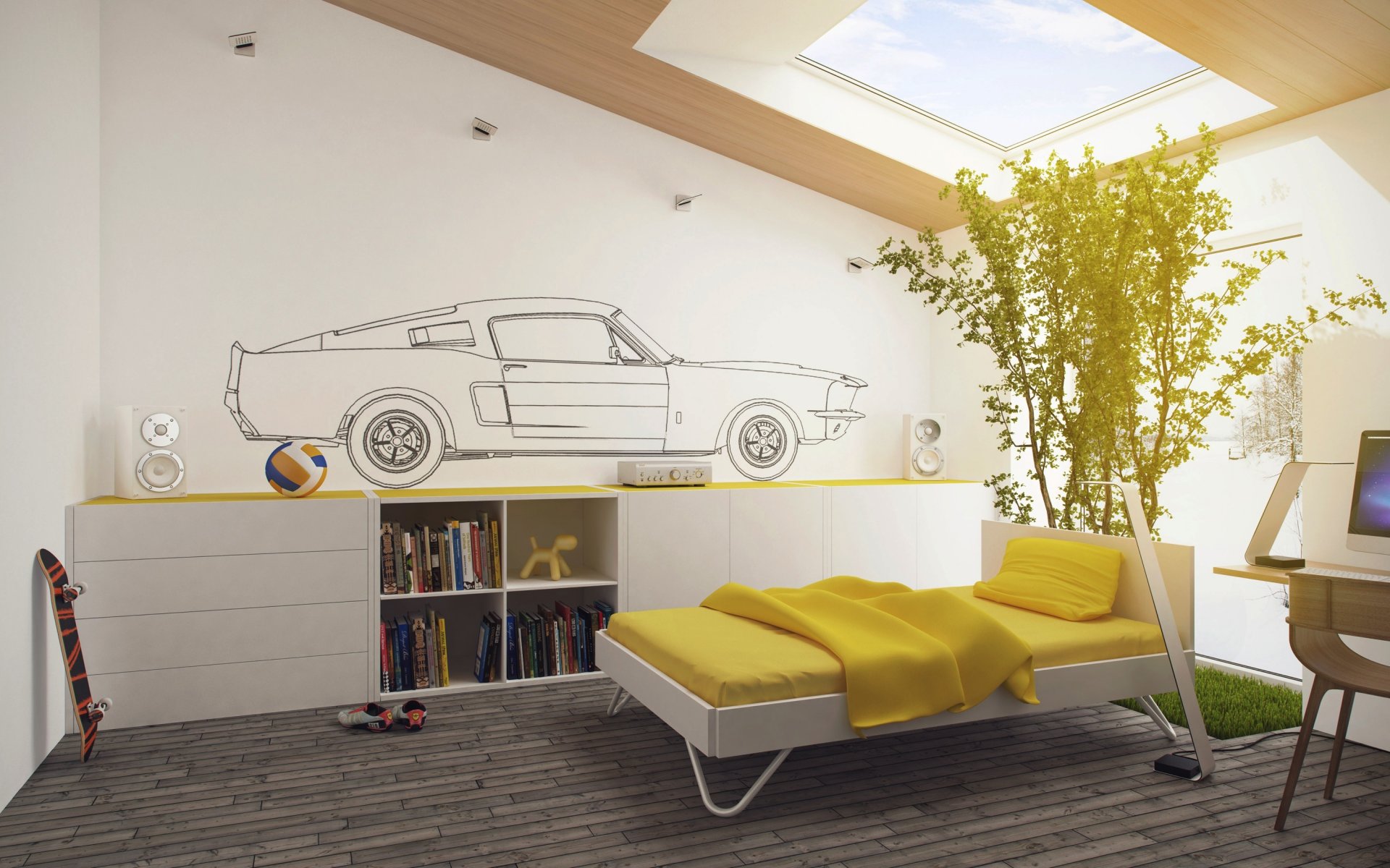 interior style design room children s yellow white kids room