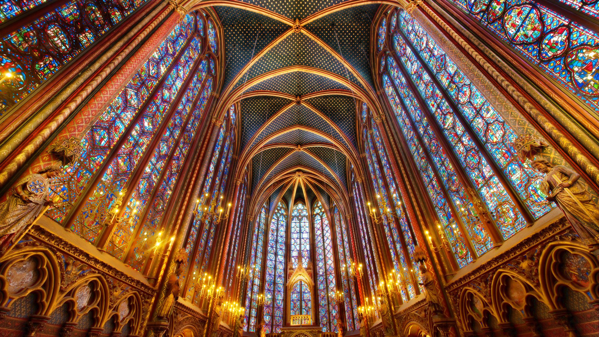 cathedral church stained glass religion hdr