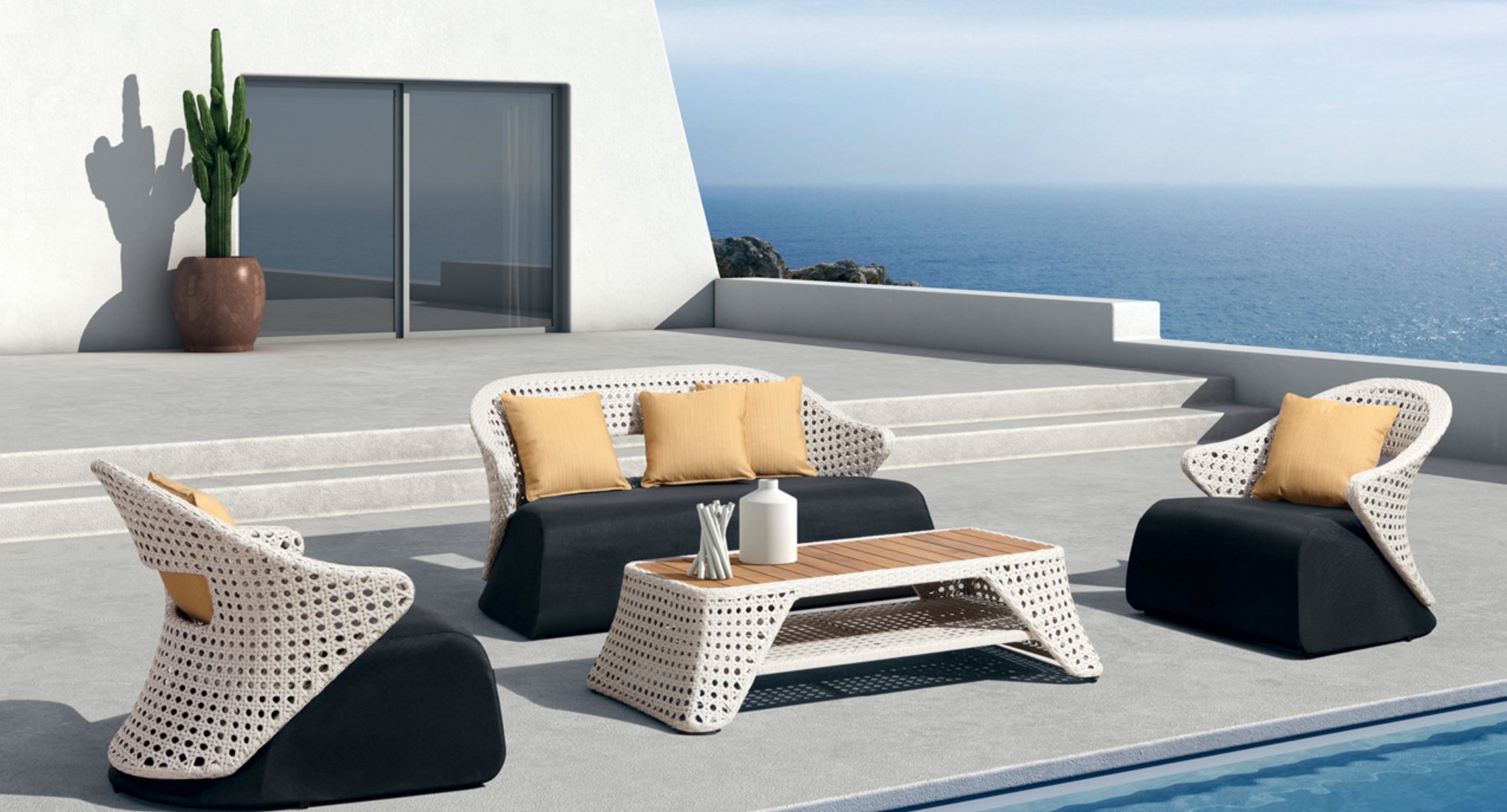 interieur stil design wohnbereich terrasse schwimmbad