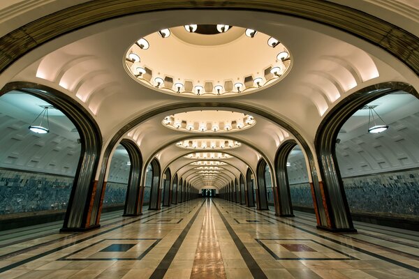 Metro station in the early morning