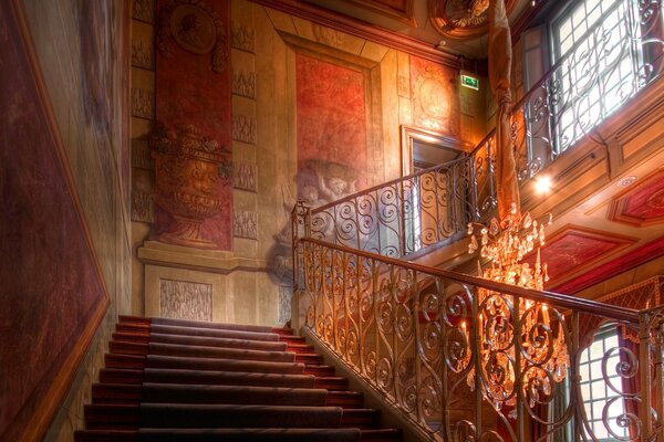 Beautiful staircase in the palace