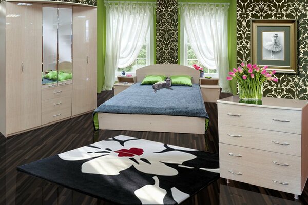 Nettes Schlafzimmer Interior Design