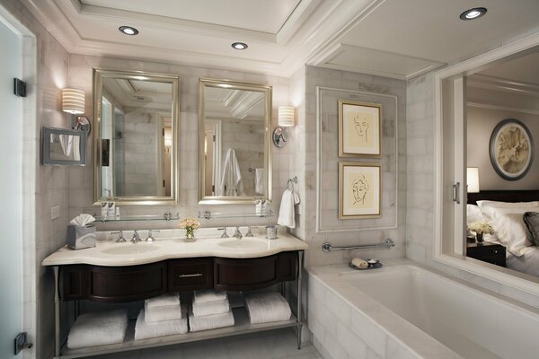 Design del bagno dell hotel