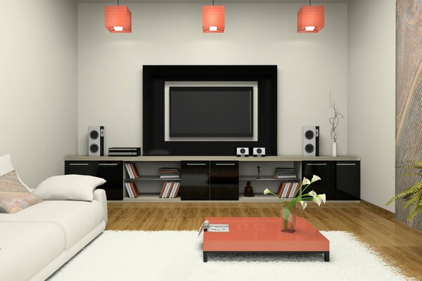 Room living room modern interior design