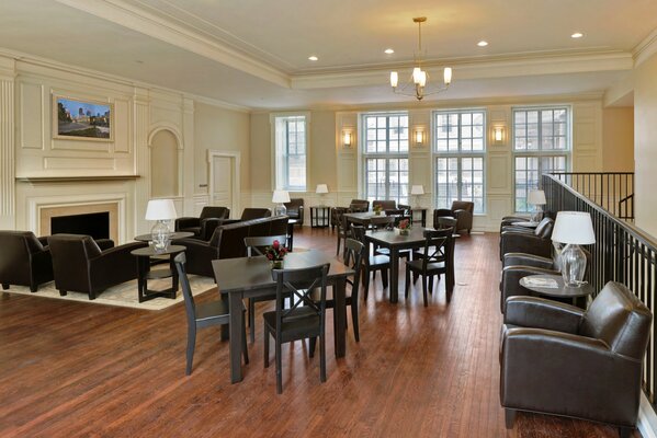 Stylish living room in a large house