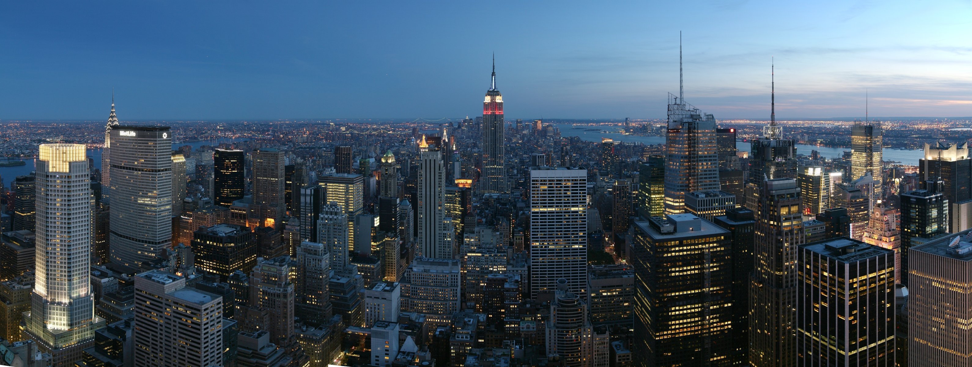 new york ville panorama empire state building