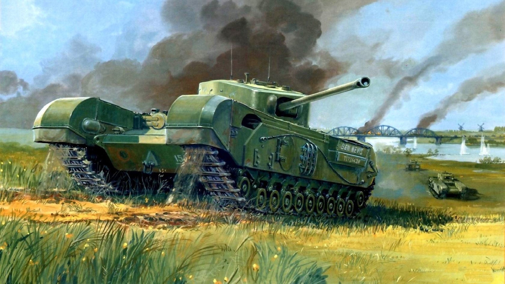 carro armato di fanteria disegno guerra ponte carro armato disegnato a mano