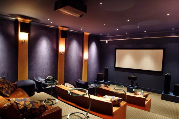 Stylish home theater interior