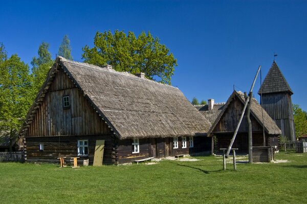 Altes Holzhaus. Blockhaus