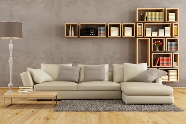 Stylish cozy corner in the living room