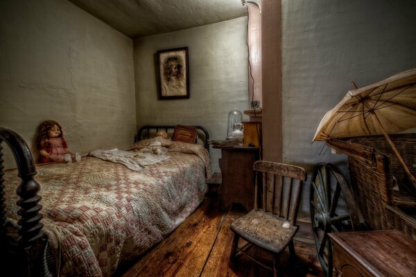 Antique furniture in the children s room