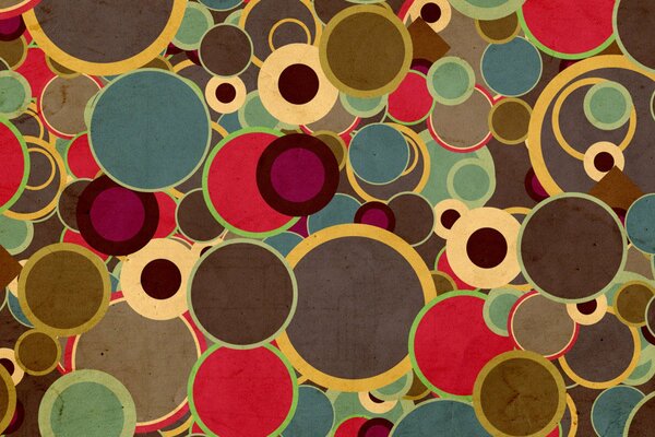 Abstract, randomly arranged circles