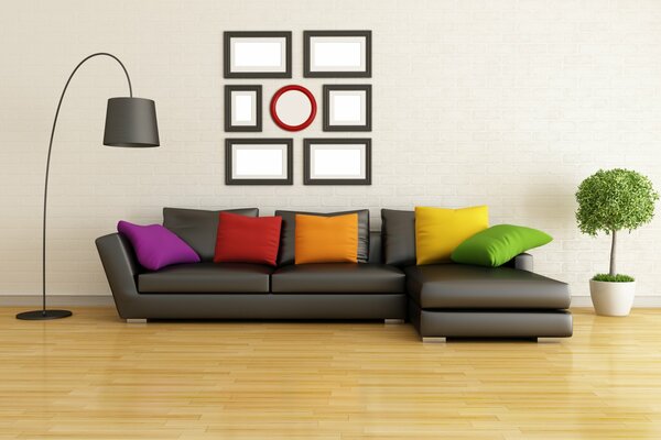 Laconic modern stylish living room