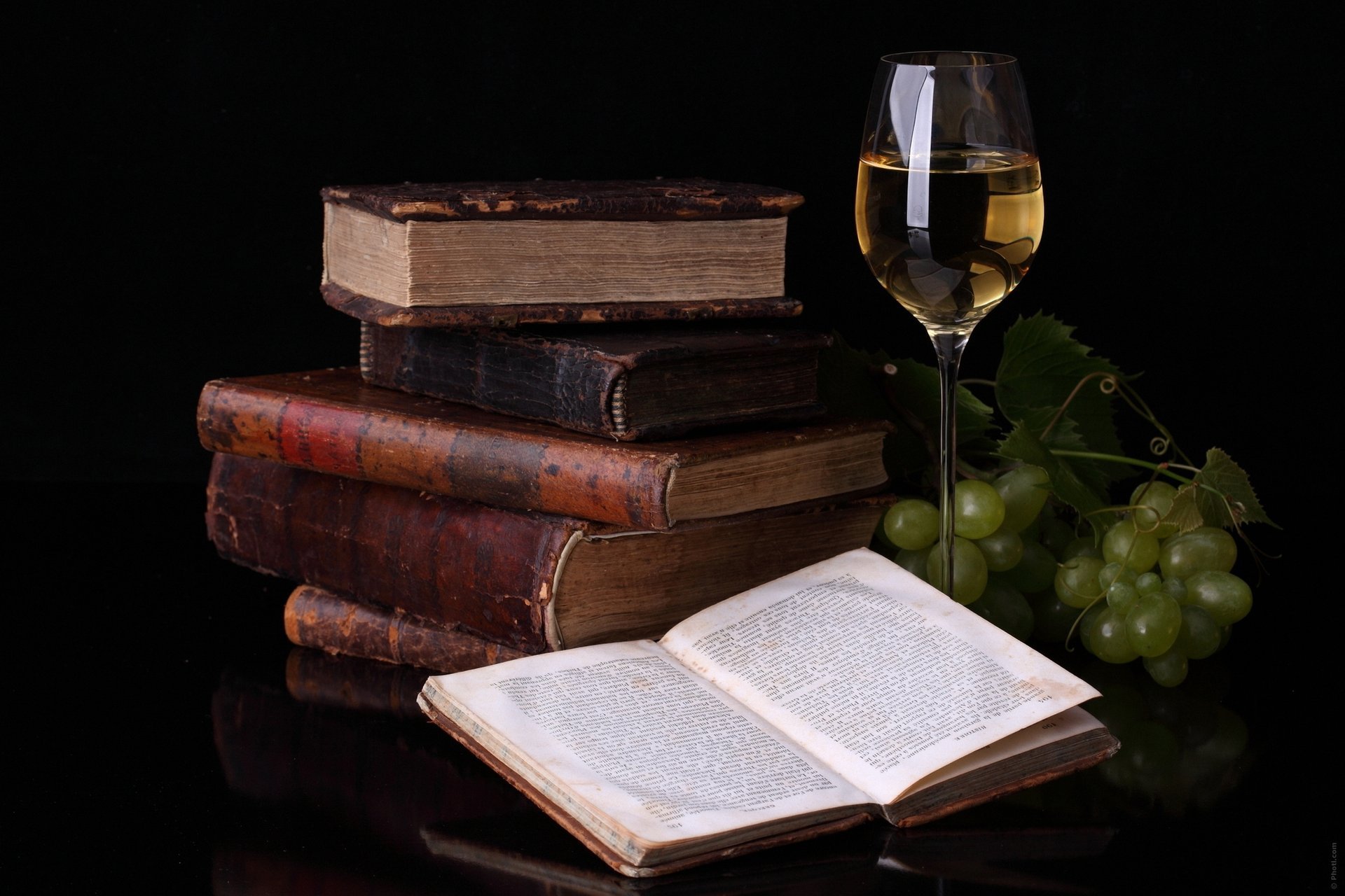 nahrung für den geist wein bücher reflexion trauben weinglas