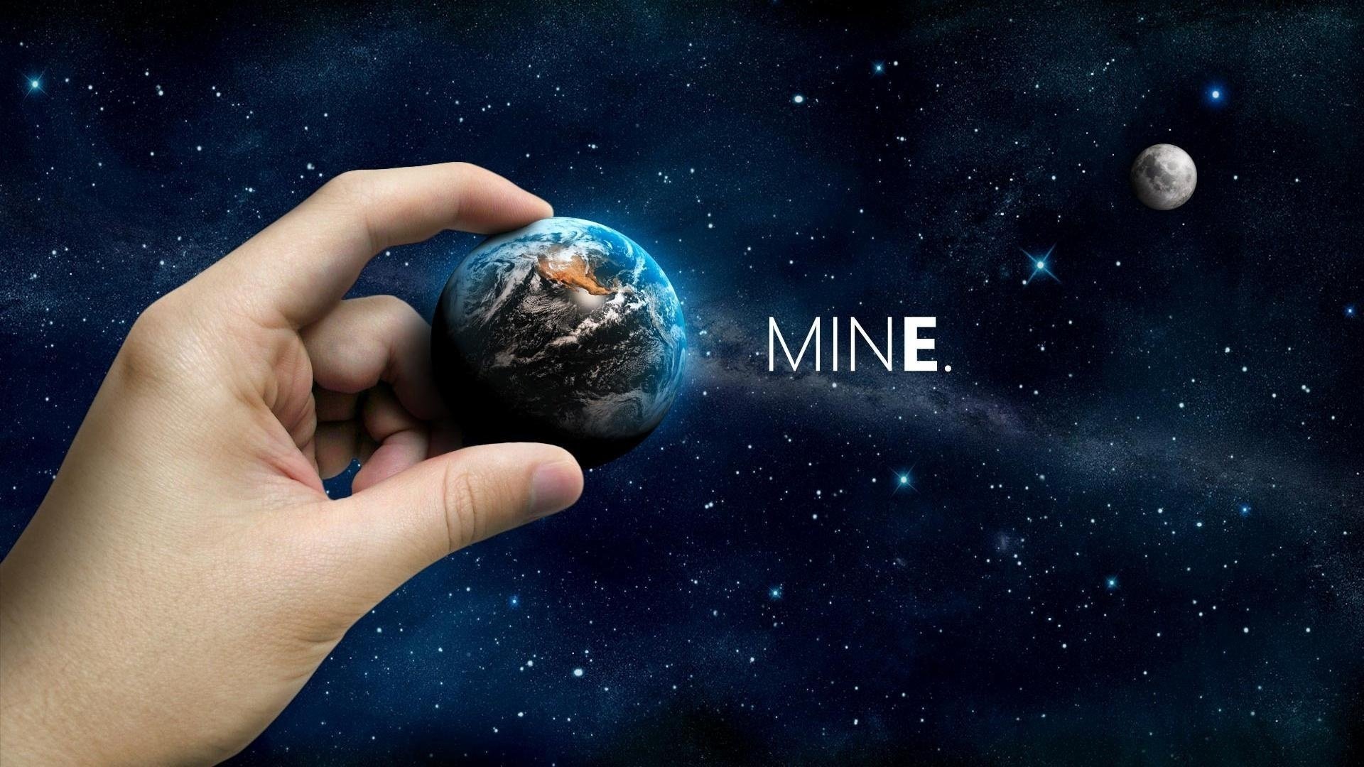 raum mine space mond planet space hand himmel sterne