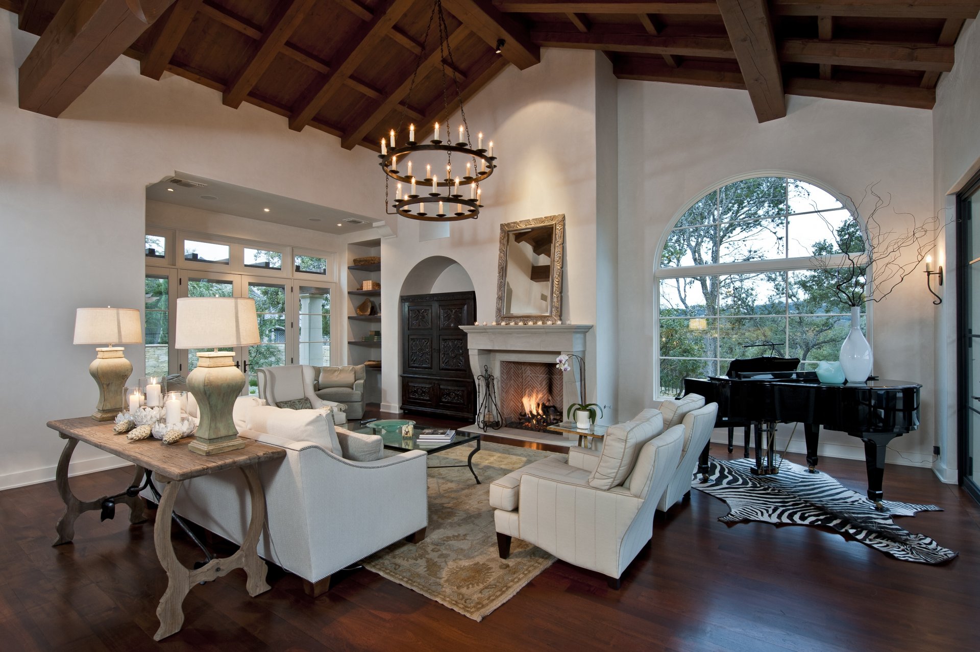 interior style design house castle room fireplace