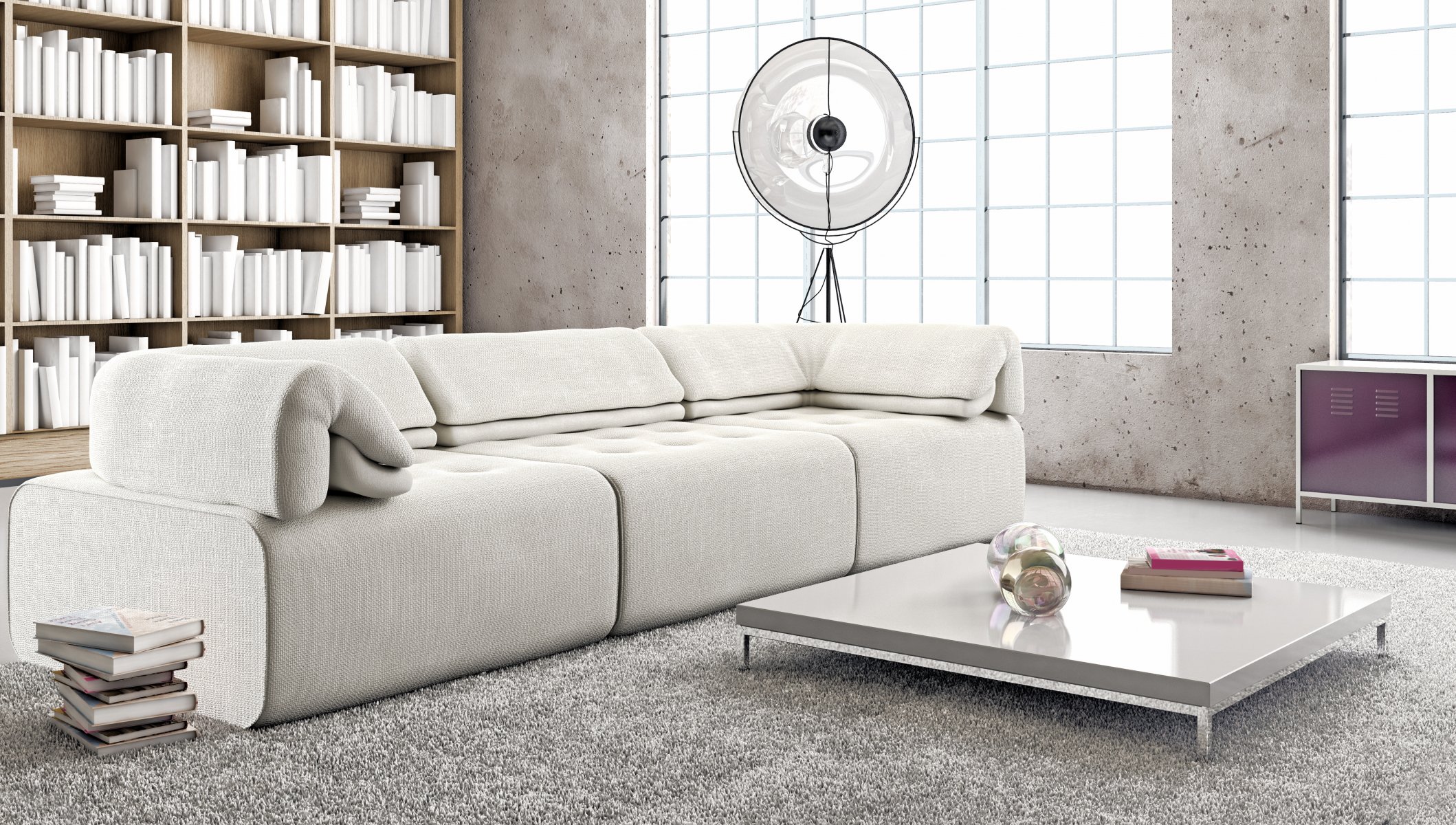 stolik książki sofa