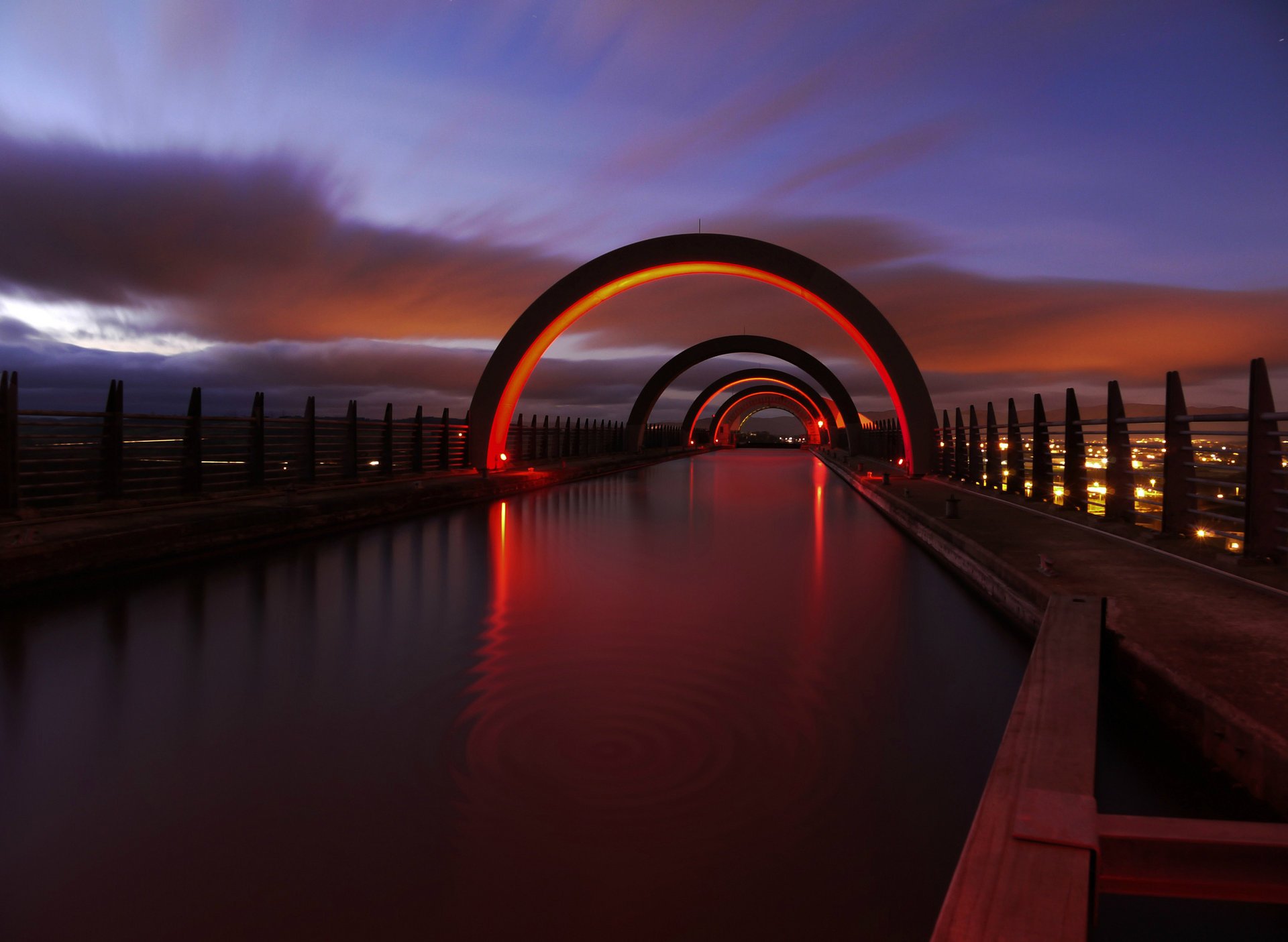 great britain city night united kingdom scotland lights falkirk united kingdom