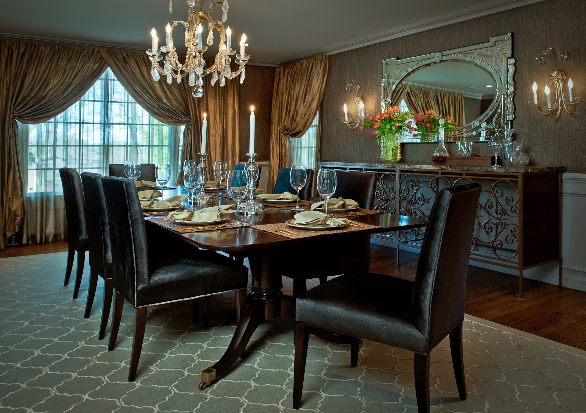 interior style design house villa room dining