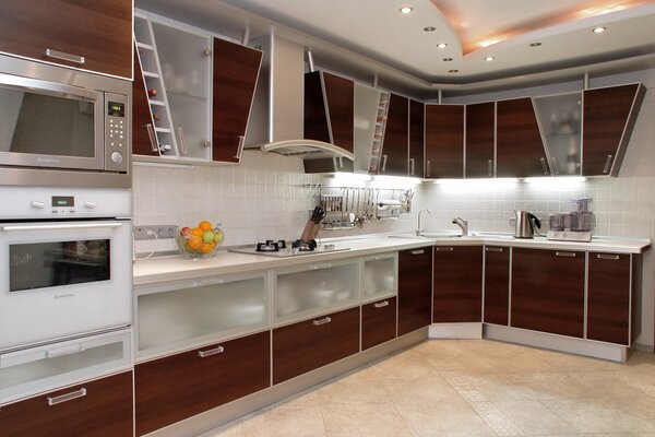 Modern kitchen set design