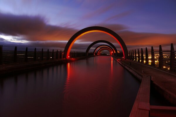 Night landscape in the UK