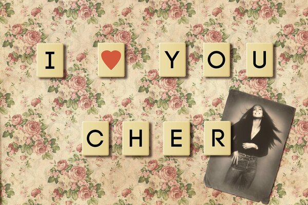 A declaration of love for the singer Cher. I love you, Cher