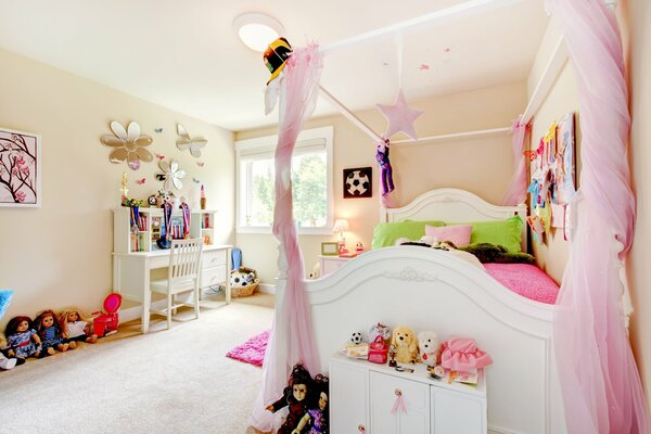 Harmonious design of a children s room for a girl