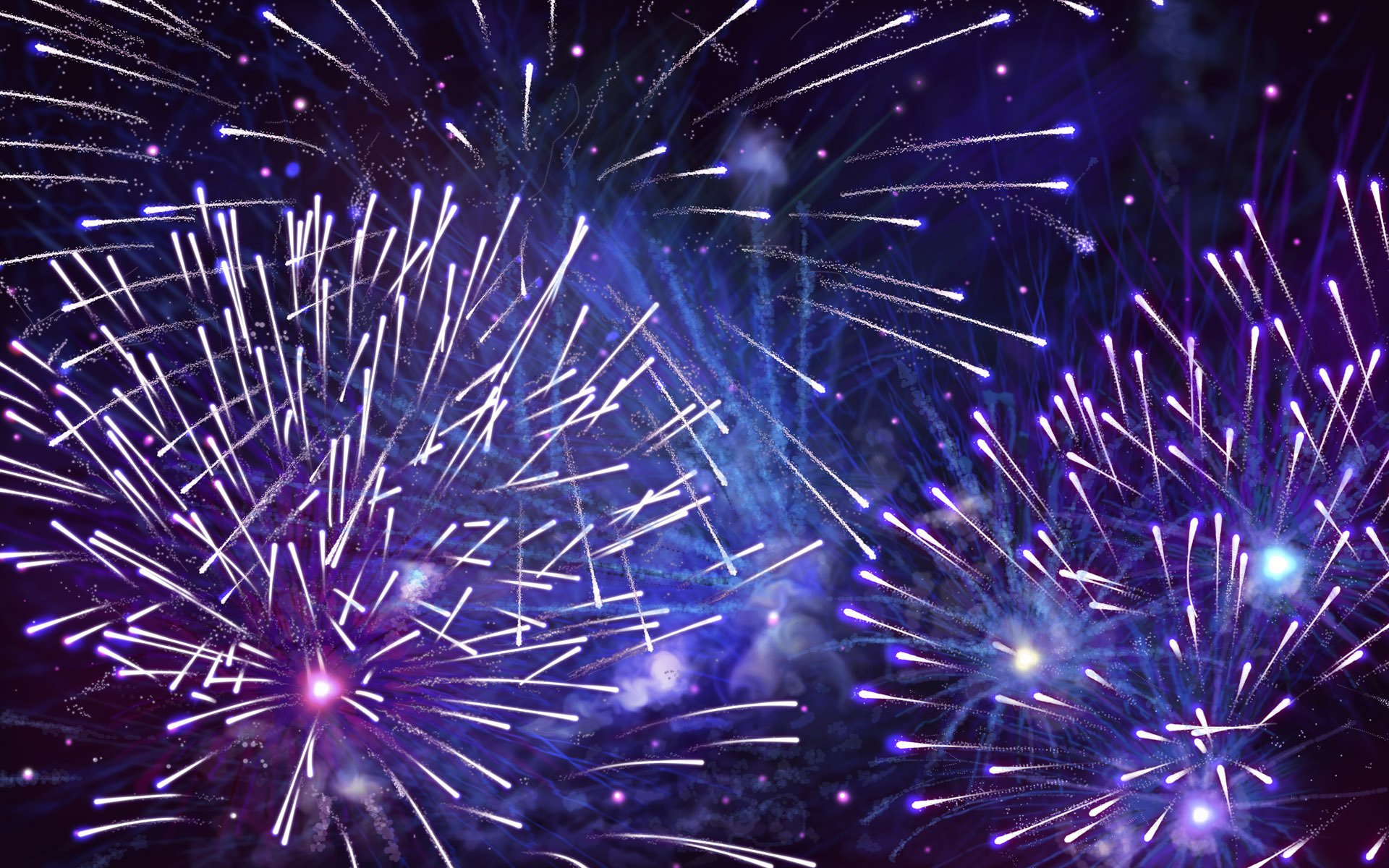 fireworks sparks blue purple