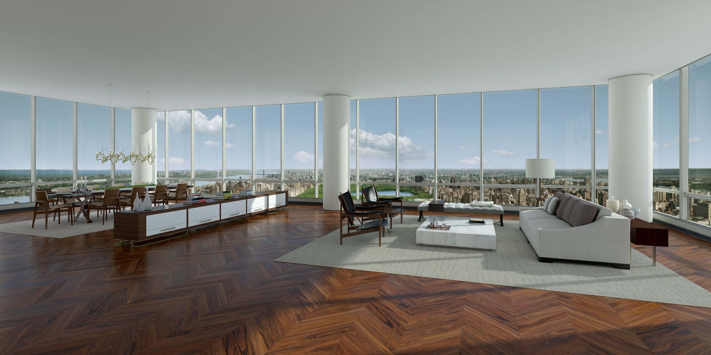 innenraum stil design metropole haus penthouse wohnraum new york city