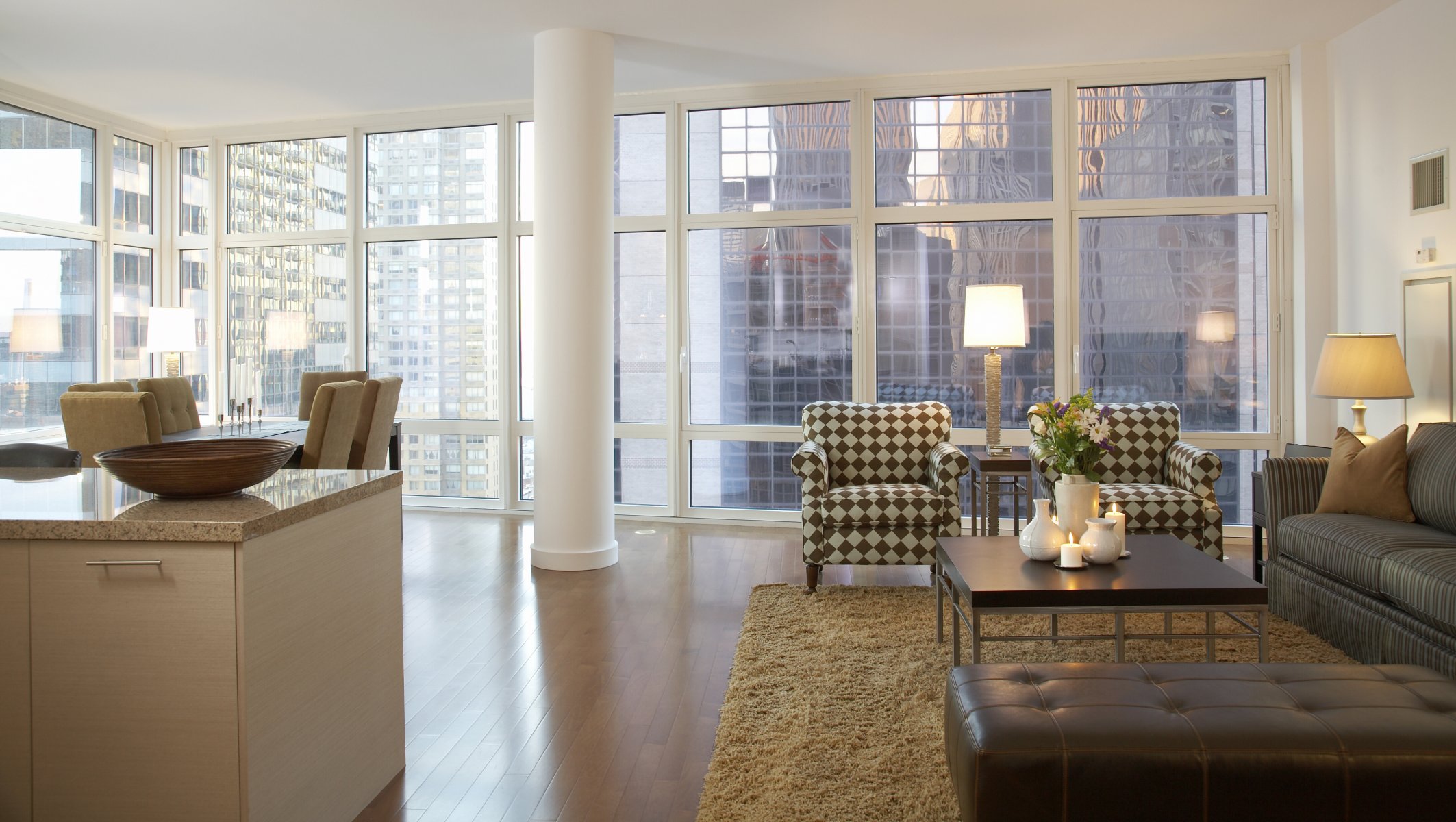 intérieur style design métropole appartement urbain salon new york broadway