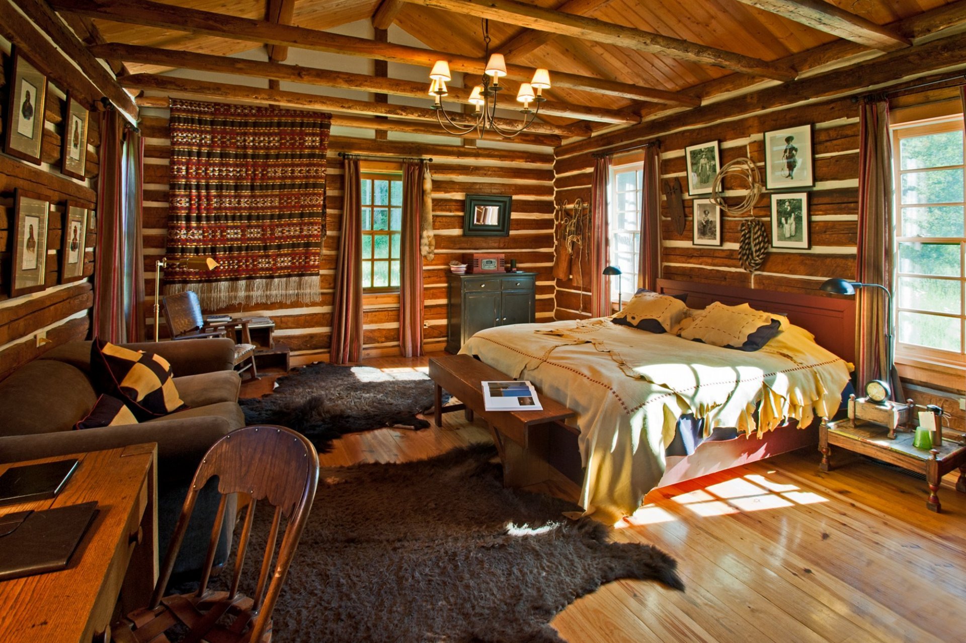 intérieur style design maison de campagne chalet fazenda salon