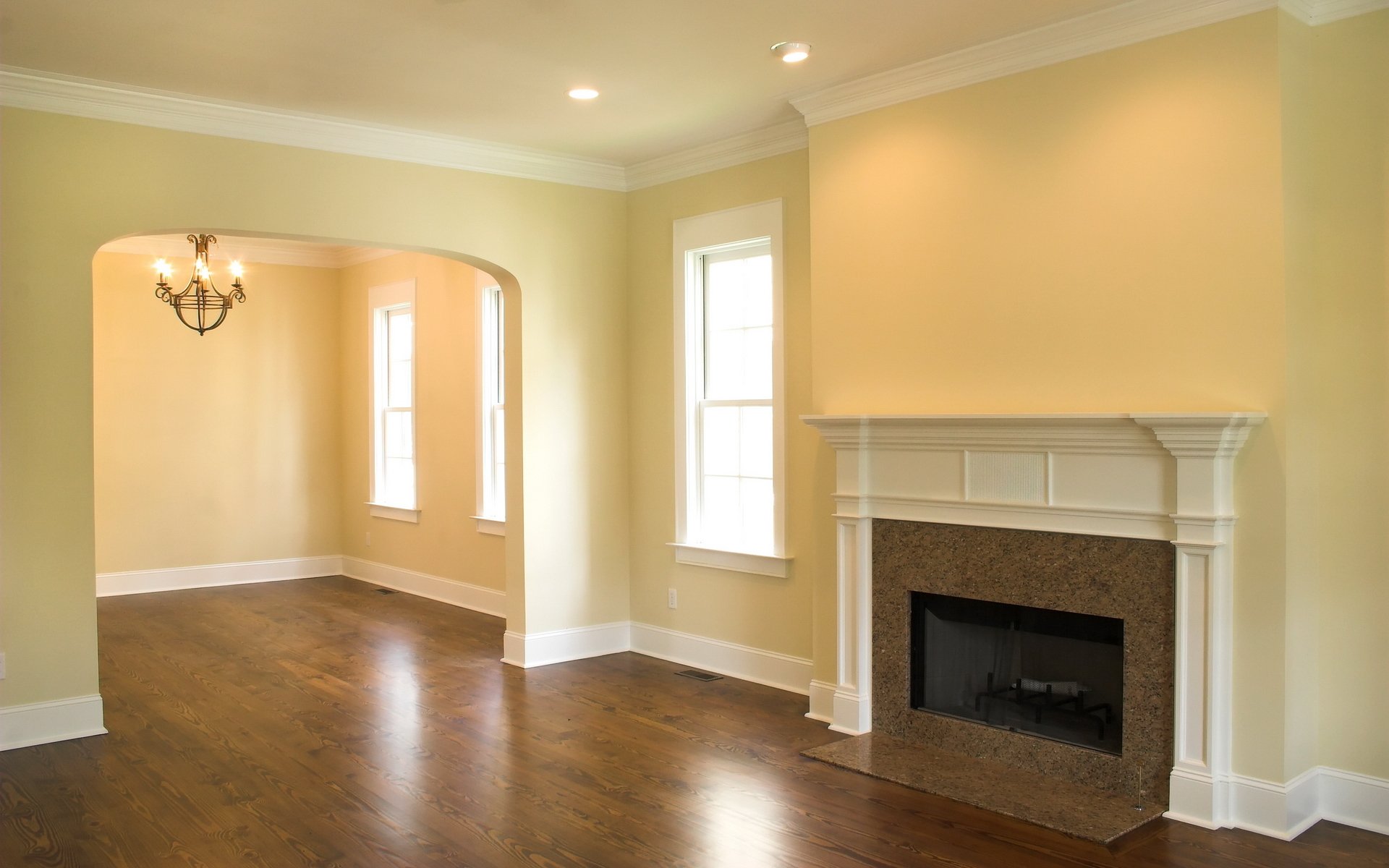 interior room apartment is empty design style fireplace