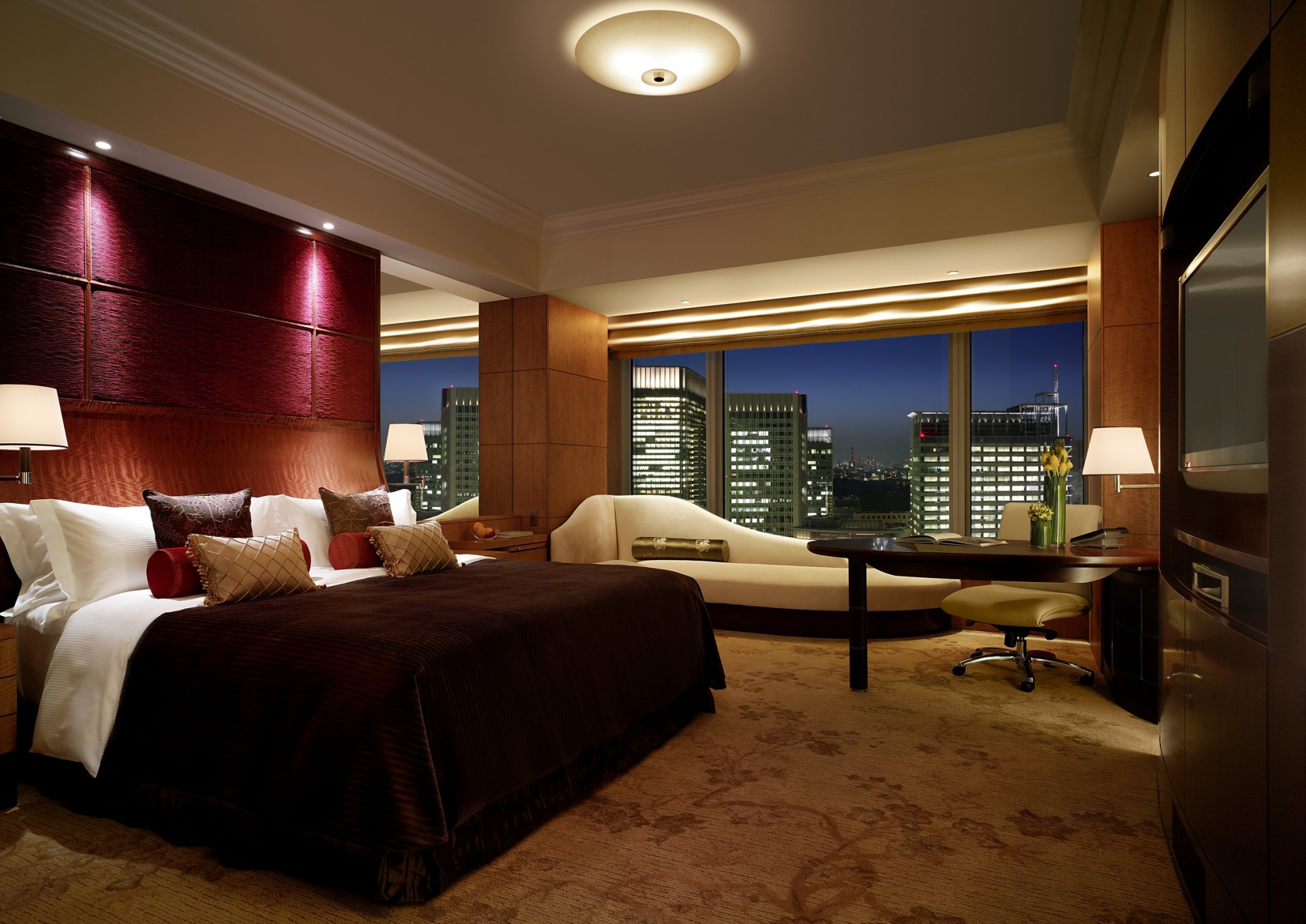 interior room apartment design style bed. bedroom window town building comfort