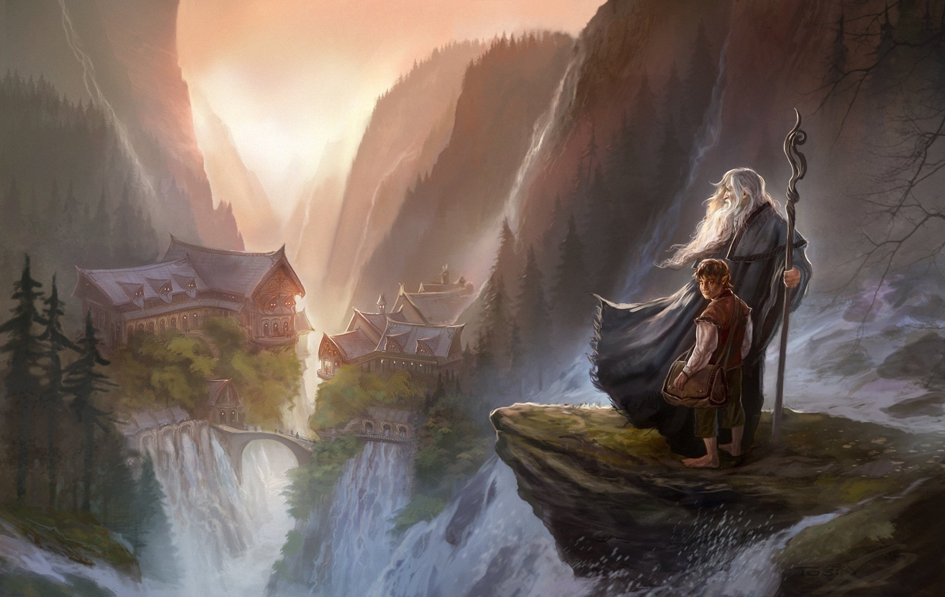 el hobbit rivendell gandalf an unexpected journey el hobbit arte gandalf