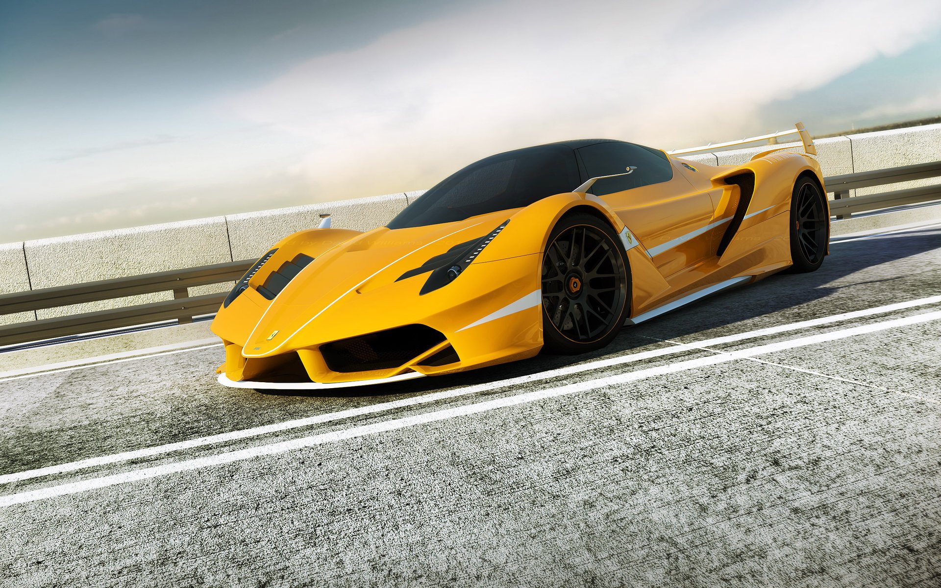 fxx ferrari amarillo render f70