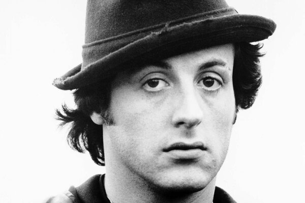 The actor of the movie Rocky in the hat