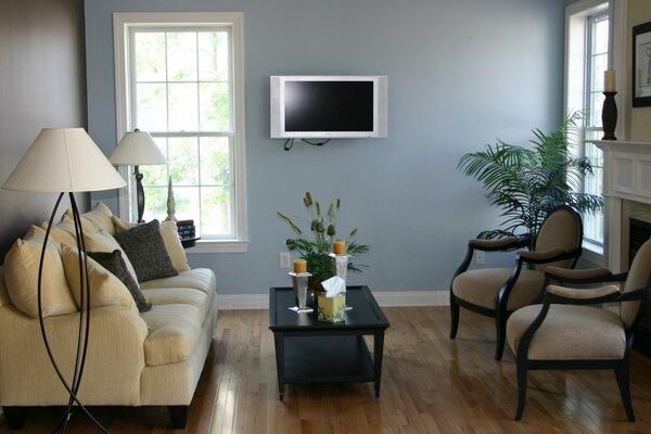 Cozy relaxation room with natural lighting