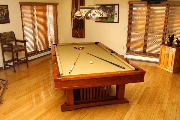 Billiard room interior design