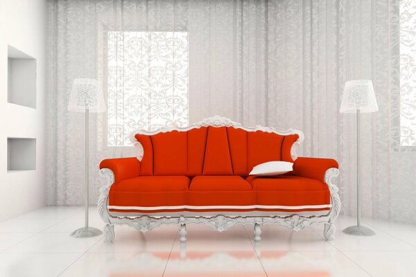 Image of the red royal sofa