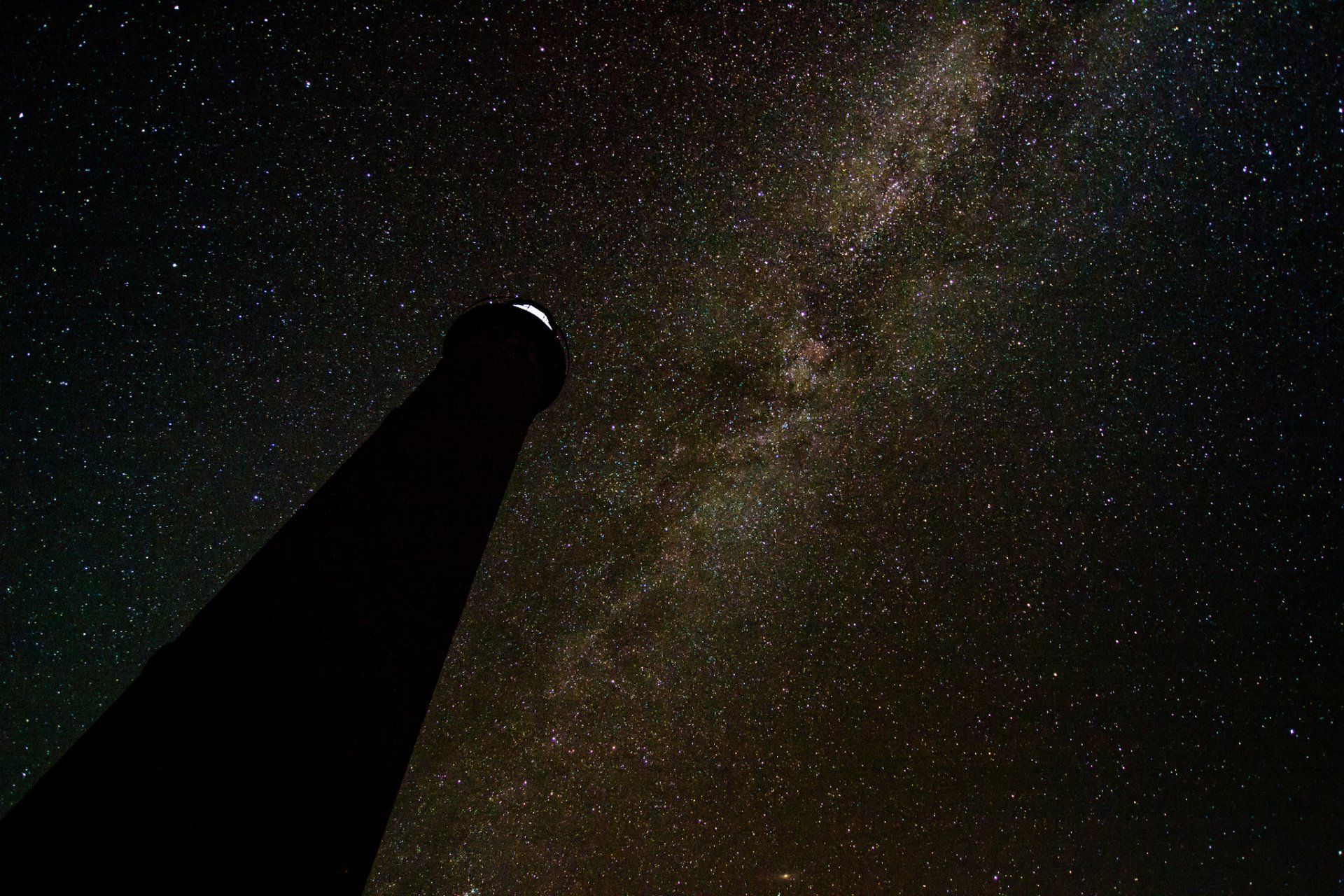 cosmos stars milky way space lighthouse