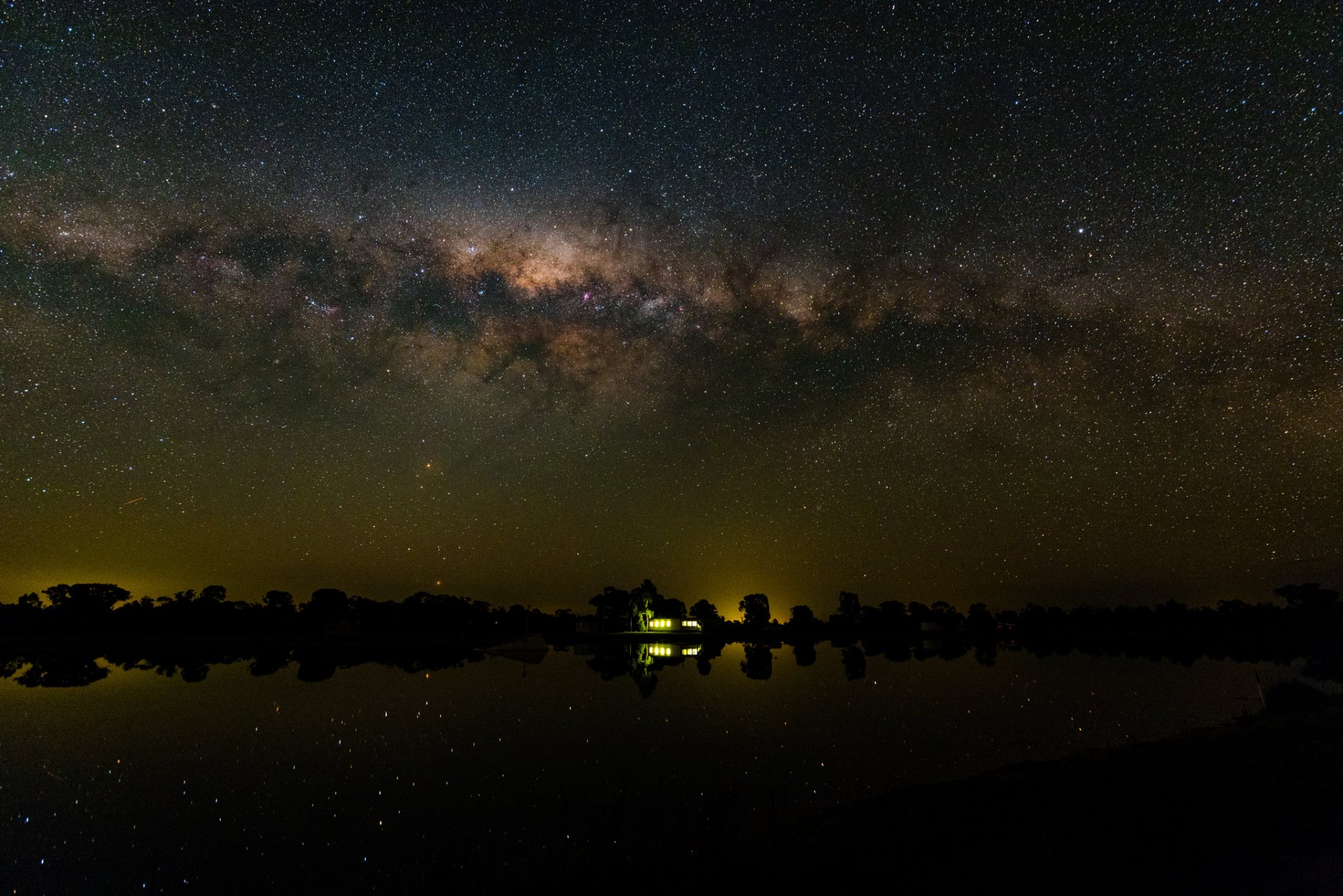 spazio stelle via lattea riflessione