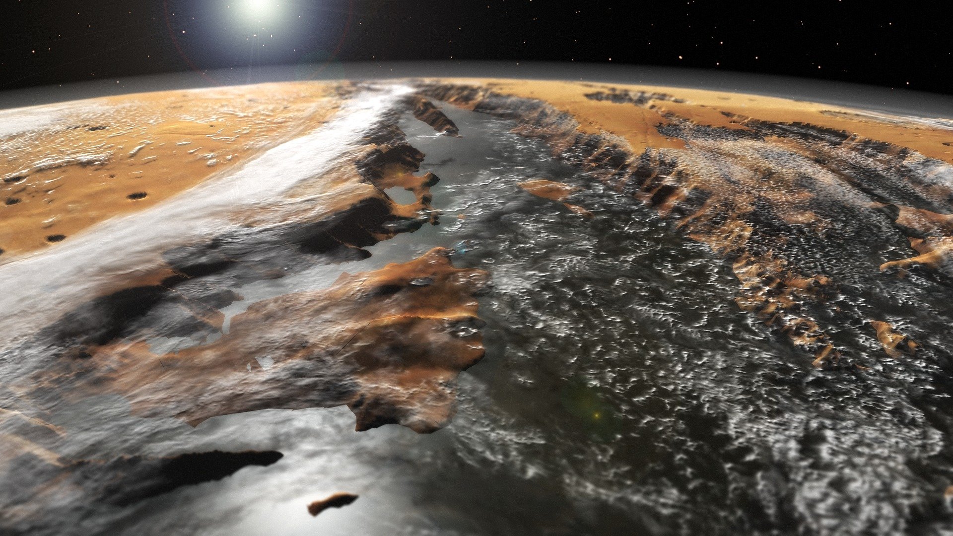 mars surface vallées mariner système de canyons espace