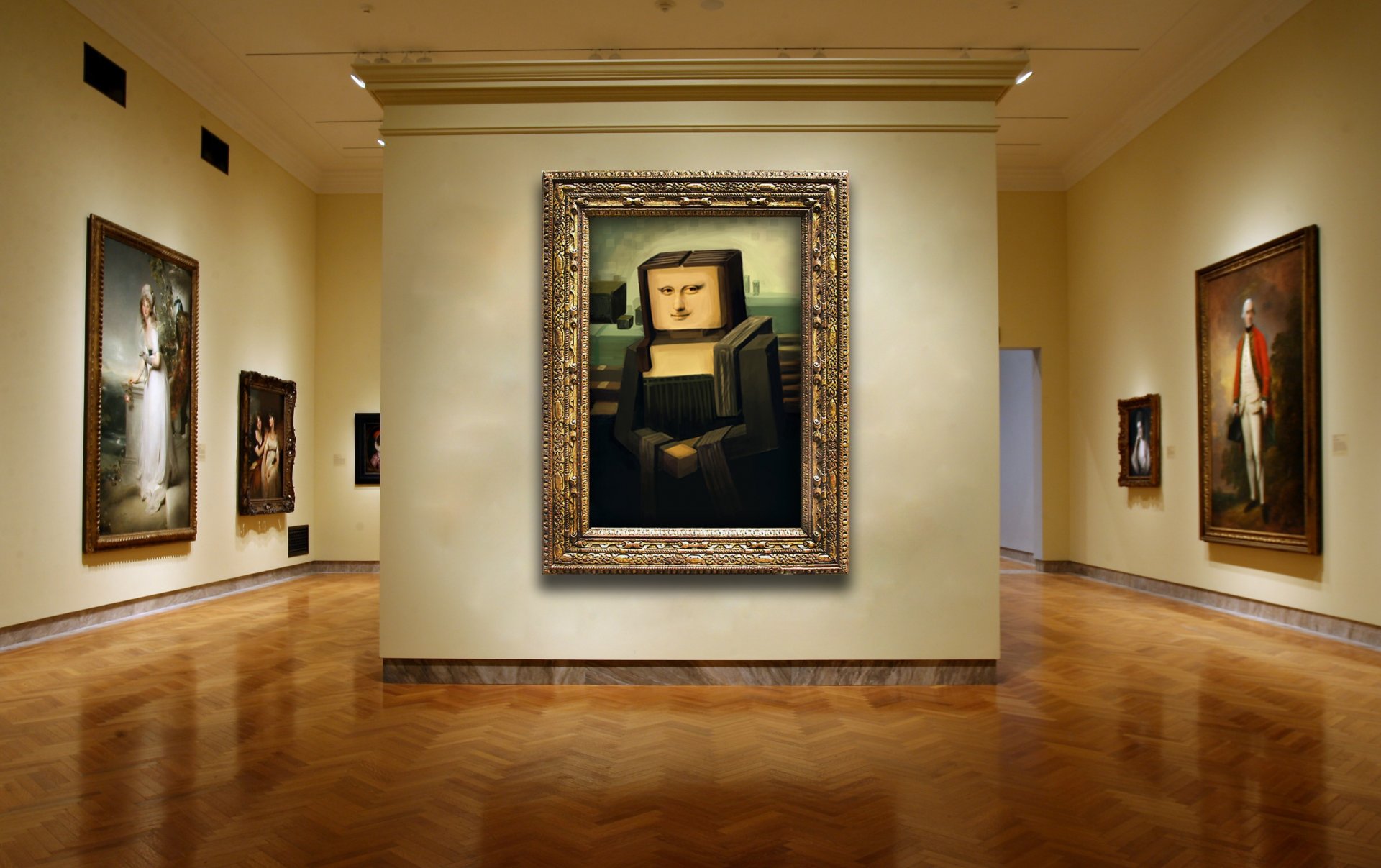 galerie mur peintures mona lisa cubisme