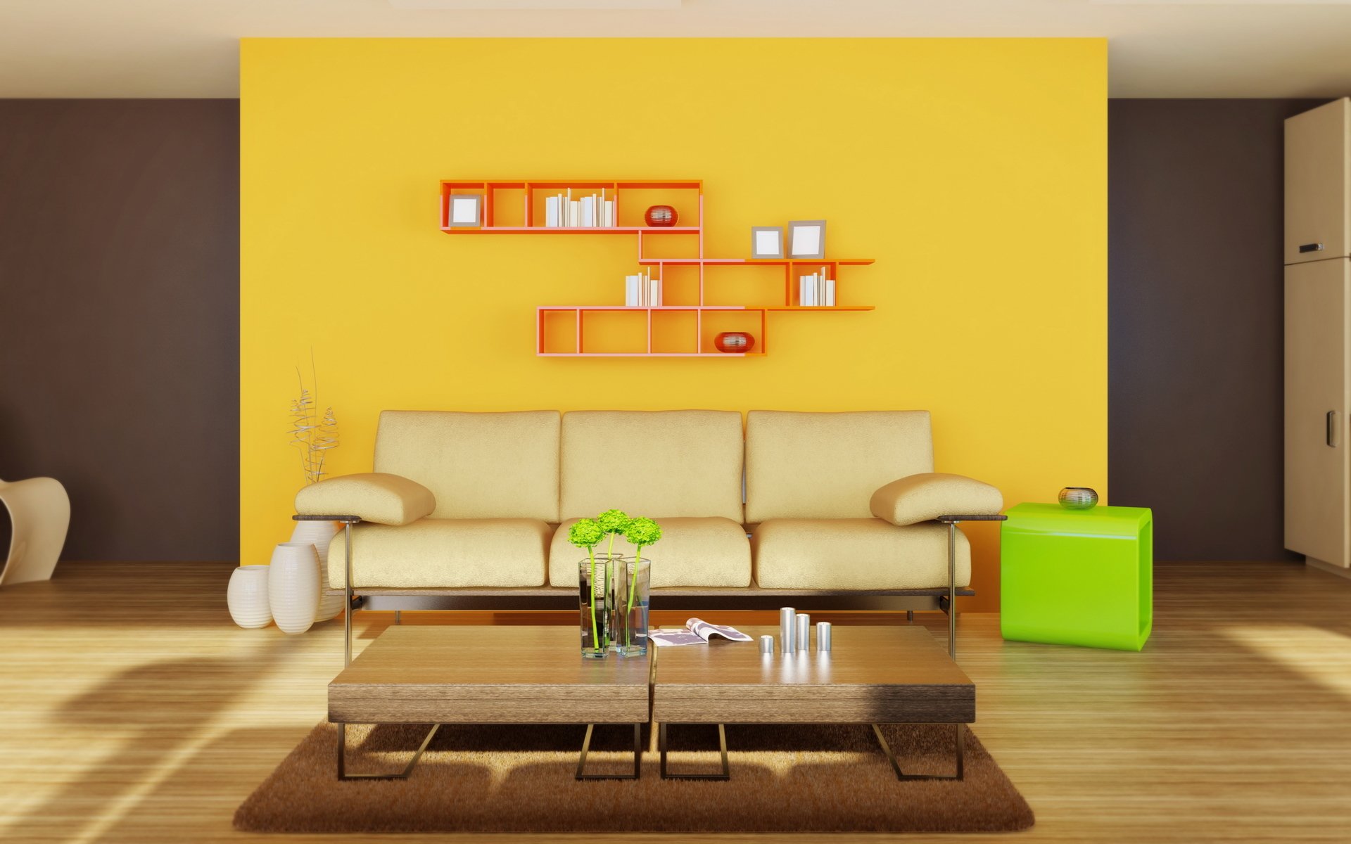 interior minimalism sofa bright