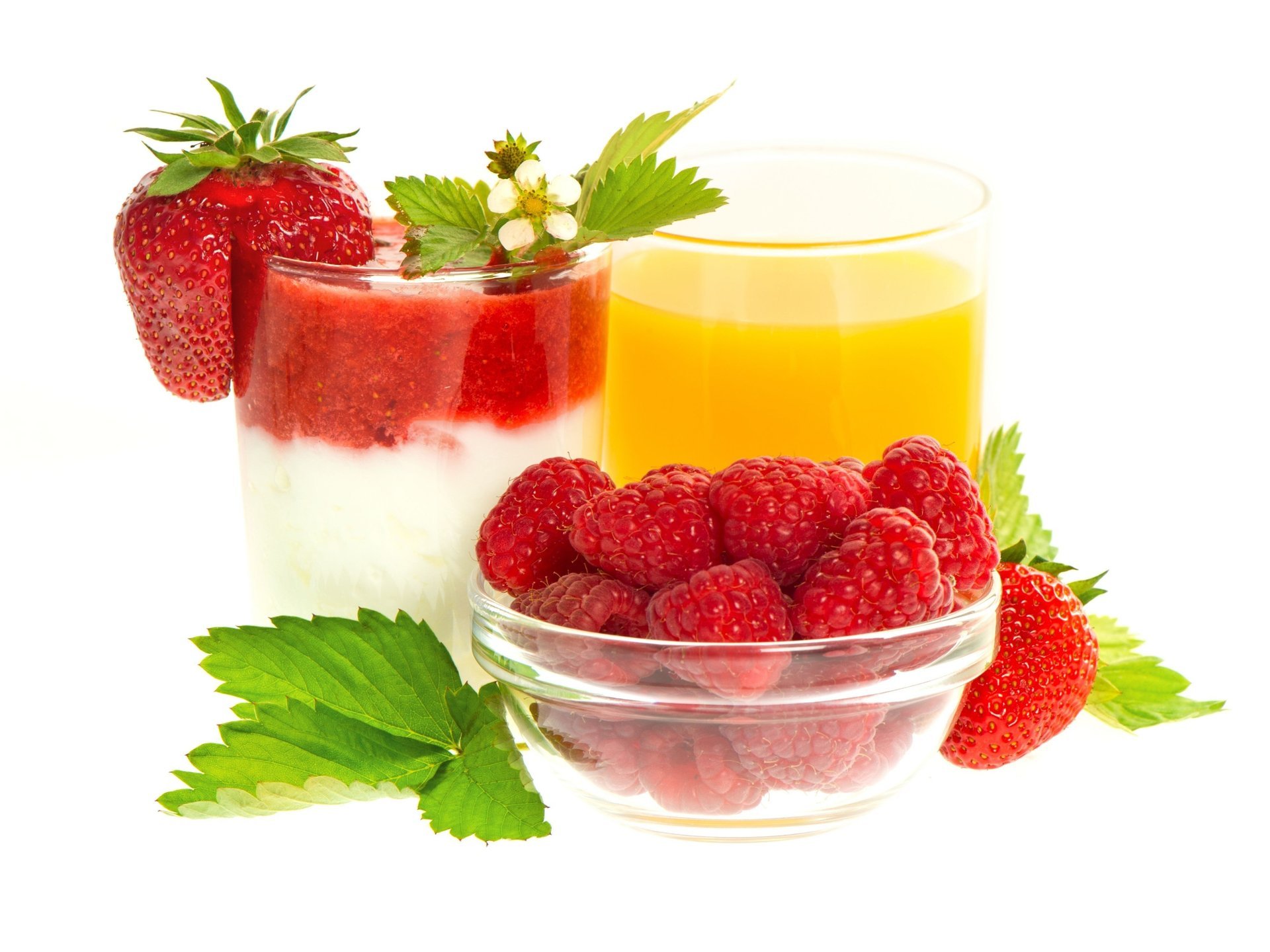 beeren dessert erdbeeren himbeeren saft