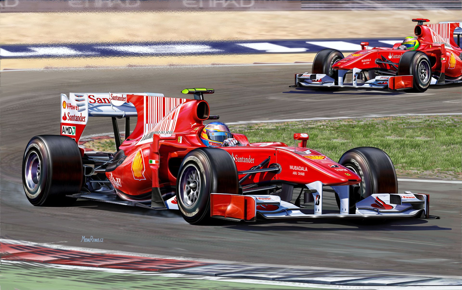 abbildung ferrari f10 michal reinis rennwagen bolide